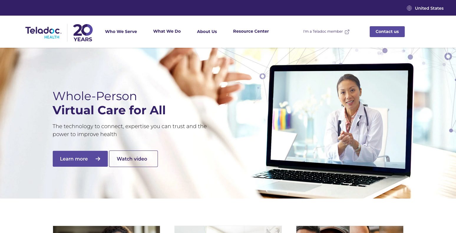 Legacy B2B site before the rebrand