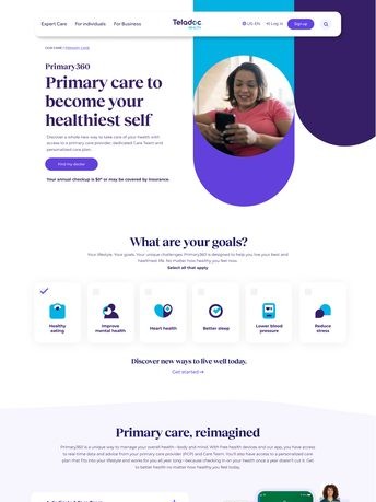 Primary360 landing page hero