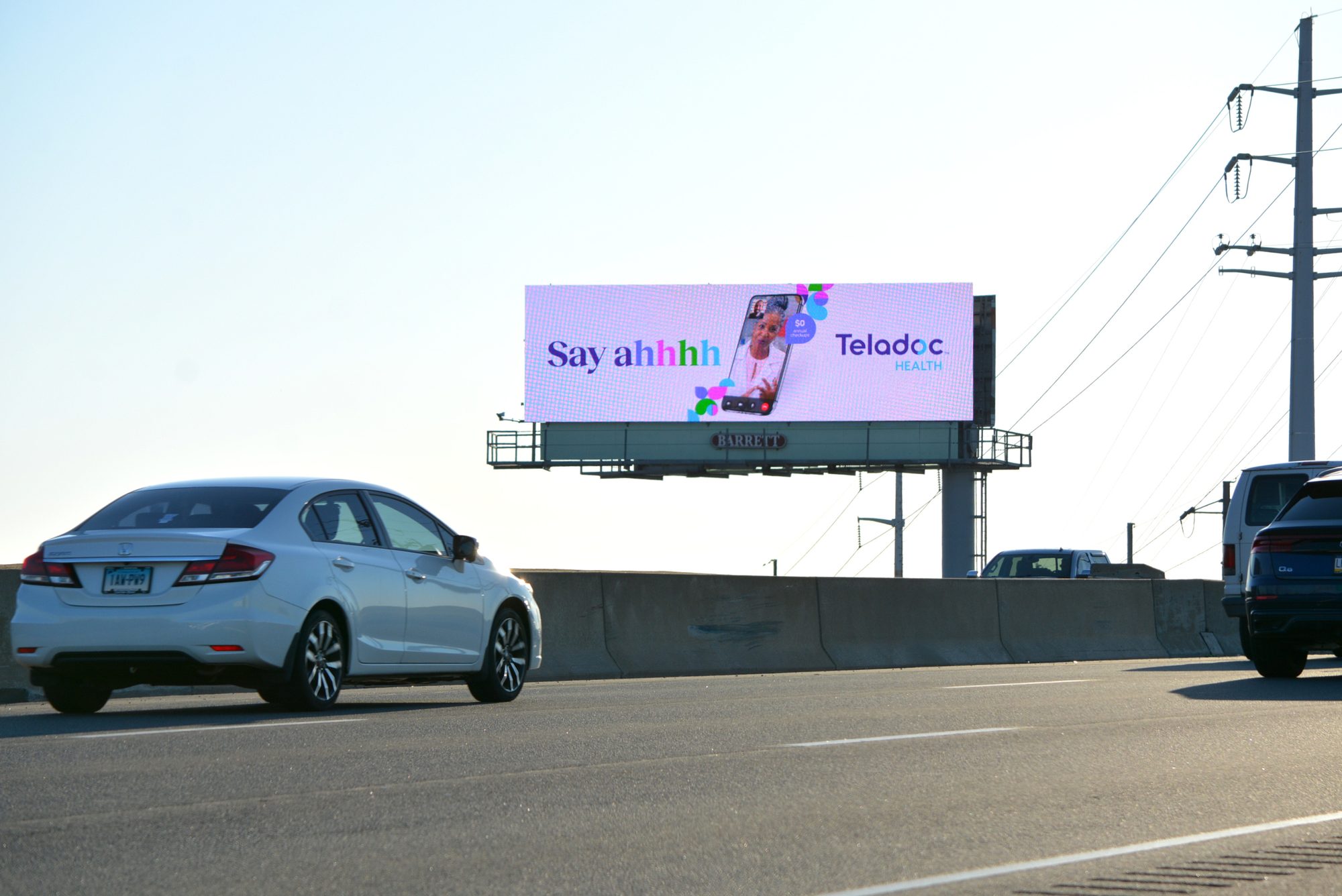 Highway billboard, in-situ photo